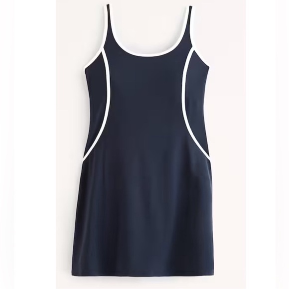 Abercrombie & Fitch Dresses & Skirts - Abercrombie & Fitch Traveler Athletic Mini‎ Dress Size S Navy White Trim
